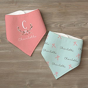 Girly Chic Personalized Bandana Bibs