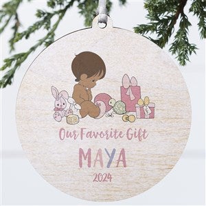 Precious Moments Our Favorite Gift Baby Girl Ornament - 1 Sided Wood
