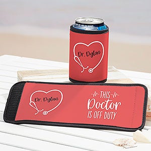 Doctor Off Duty Personalized Can & Bottle Wrap
