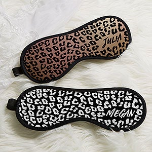 Leopard Print Personalized Sleep Mask