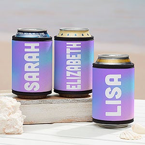 Iridescent Name Personalized Can & Bottle Wrap