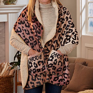 Leopard Print Personalized Cuddle Wrap-29528
