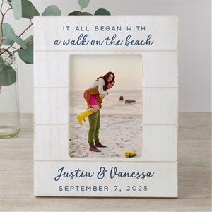 It All Began With... Personalized Shiplap Picture Frame 5x7 Vertical