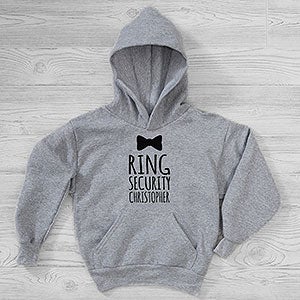 Ring Bearer Bow Tie Personalized Hanes Kids Hooded Sweatshirt