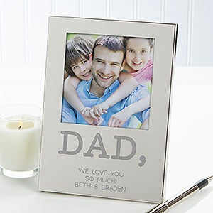 Message To Him Personalized Silver Picture Frame