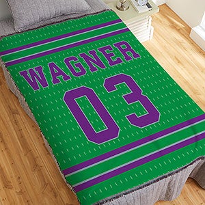 Sports Jersey Personalized 56x60 Woven Throw
