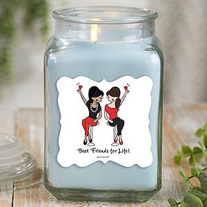 Best Friends philoSophie's Personalized 18oz Crystal Waters Candle Jar