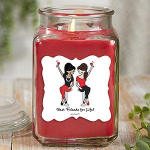 Best Friends philoSophie's Personalized 18oz Cinnamon Spice Candle Jar