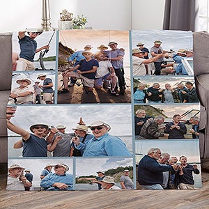 Photo Collage For Him Personalized 60x80 Plush Fleece Blanket
