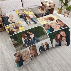 Photo Collage For Him Personalized 90x90 Plush Queen Fleece Blanket