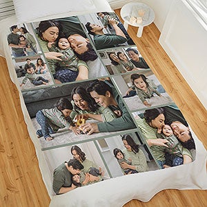 Photo Collage For Baby Personalized 50x60 Plush Fleece Photo Blanket