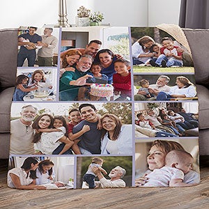 Photo Collage For Grandparents Personalized 60x80 Sherpa Blanket