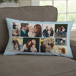 Photo Collage For Her Personalized Lumbar Throw Pillow