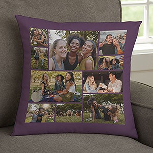 Photo Collage For Her Personalized 14-inch Velvet Throw Pillow