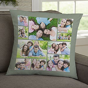 Photo Collage For Him Personalized 18-inch Velvet Throw Pillow