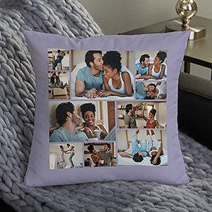 Photo Collage For Couples Personalized 14-inch Velvet Throw Pillow