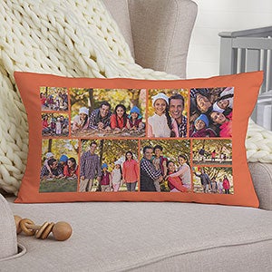 Photo Collage For Kids Personalized Lumbar Throw Pillow