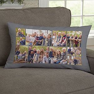 Photo Collage For Grandparents Personalized Lumbar Throw Pillow