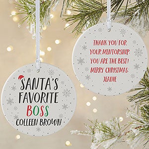 Santa's Favorite Personalized Ornament - 2 Sided Matte
