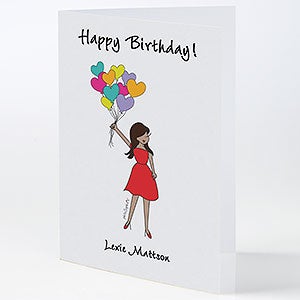 Birthday Balloons philoSophie's Greeting Card - Signature
