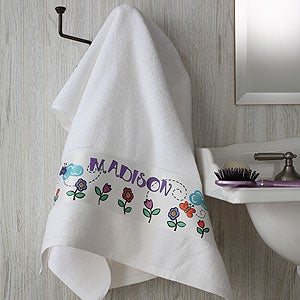 Girl Time Personalized Bath Towel