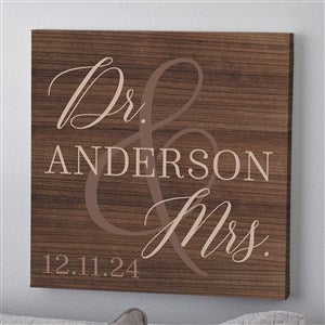 Married Couple Personalized Canvas Print 12x12