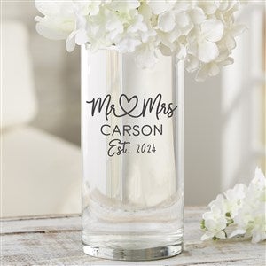 Infinite Love Personalized Glass Cylinder Wedding Vase