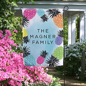 Pineapple Party Personalized Garden Flag