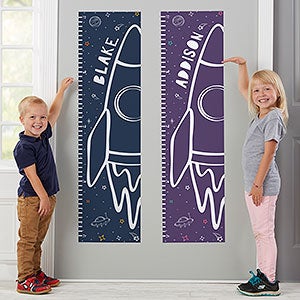 Space Personalized Growth Chart Vinyl Wall Decal