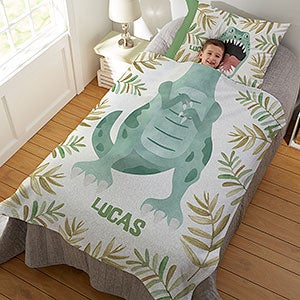 Dinosaur Character Personalized 50x60 Sweatshirt Blanket