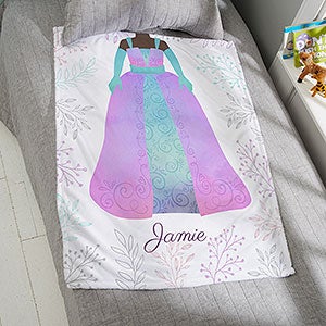 Princess Character Personalized 30x40 Plush Fleece Baby Blanket