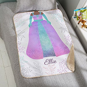 Princess Character Personalized 30x40 Sherpa Baby Blanket