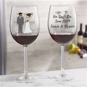 Wedding Couple philoSophie's Personalized Red Wine Glass