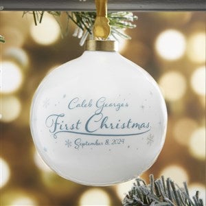 Baby's First Christmas Personalized Ball Ornament - Boy