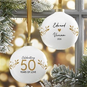 Years Of Love Personalized Anniversary Ball Ornament - #29928