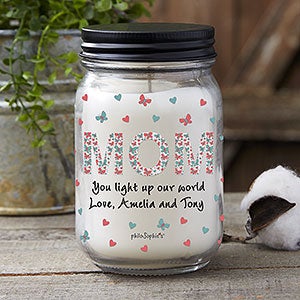 Floral Mom philoSophie's Personalized Candle Jar