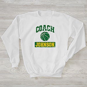 15 Sports Personalized Coach Hanes Adult Crewneck Sweatshirt