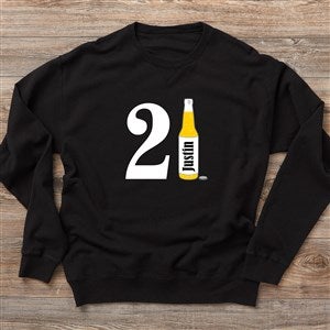 21st Birthday Personalized Hanes Adult ComfortWash Sweatshirt