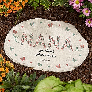 Floral Mom philoSophie's Personalized Large Garden Stone