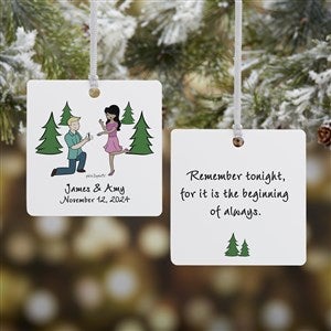Engagement In the Park philoSophie's Personalized Ornament - 2 Sided Metal