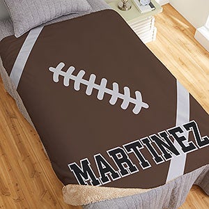 Football Personalized 60x80 Sherpa Blanket