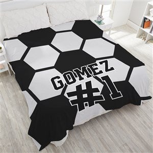 Soccer Personalized 90x108 Plush King Fleece Blanket