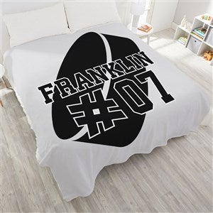 Hockey Personalized 90x90 Plush Queen Fleece Blanket