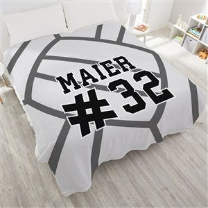 Volleyball Personalized 90x90 Plush Queen Fleece Blanket