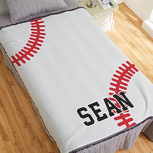Baseball Personalized 56x60 Woven Throw
