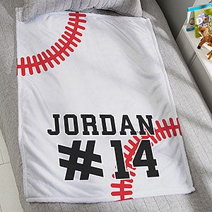 Baseball Personalized 30x40 Plush Fleece Blanket