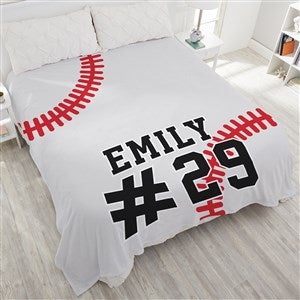 Baseball Personalized 90x108 Plush King Fleece Blanket