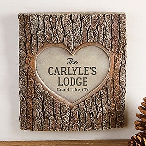 Family Lodge Personalized Resin Tree Trunk Sculpture