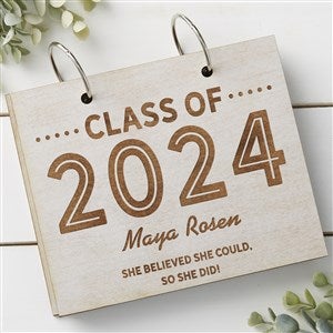 Graduating Class Of Personalized Whitewash Wood Photo Album