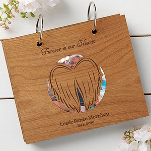 On Angels Wings Personalized Natural Alderwood Photo Album
